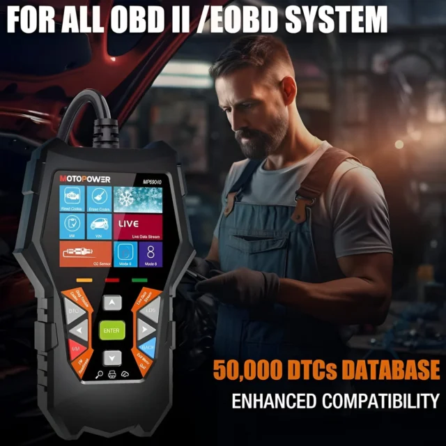 Advanced Car Obd2 Scanner Diagnostic Tool – Advanced Vehicle Code Reader with 50,000 Dtc Database, Live Data Monitoring, and Enhanced Compatibility for Obdii & Eobd Systems. – Dallian Auto Accessories